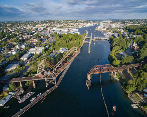 Ballard Seattle neighborhood photo featuring local businesses and waterfront charm